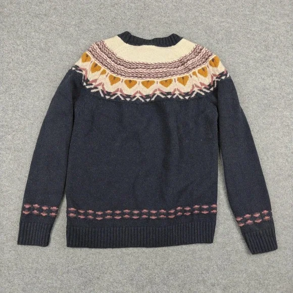Kari Traa Sweater Womens Medium Blue Fair Isle Wool Blend Ski Knit Pullover - Picture 6 of 9